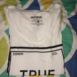 True religion black and white T-shirt
